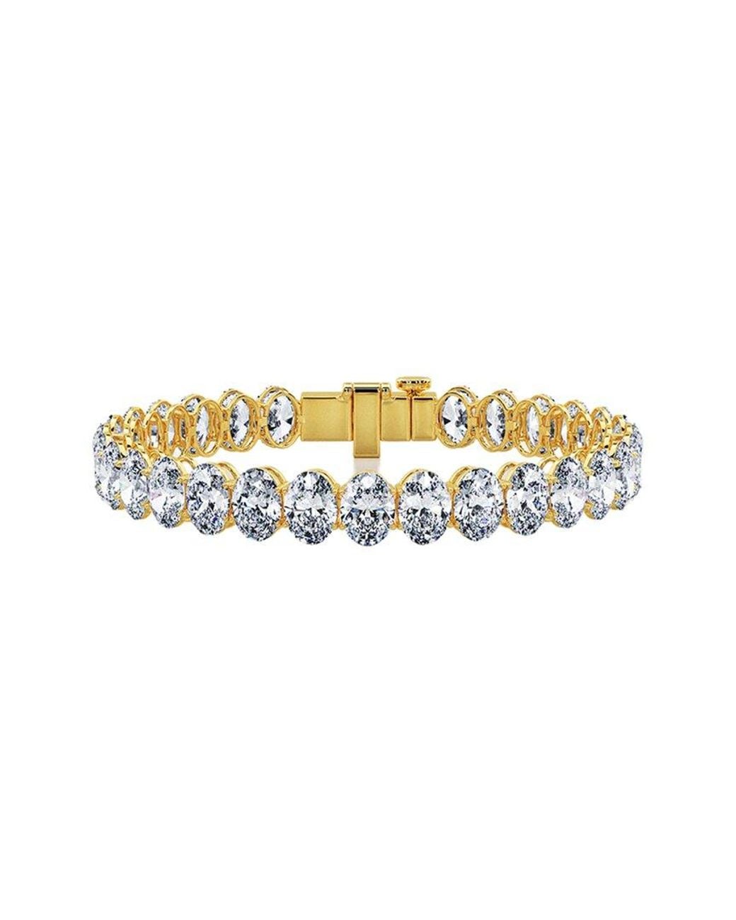 Lab Grown Diamonds Metallic 14K 33.50 Ct. Tw. Lab-Grown Diamond Tennis Bracelet