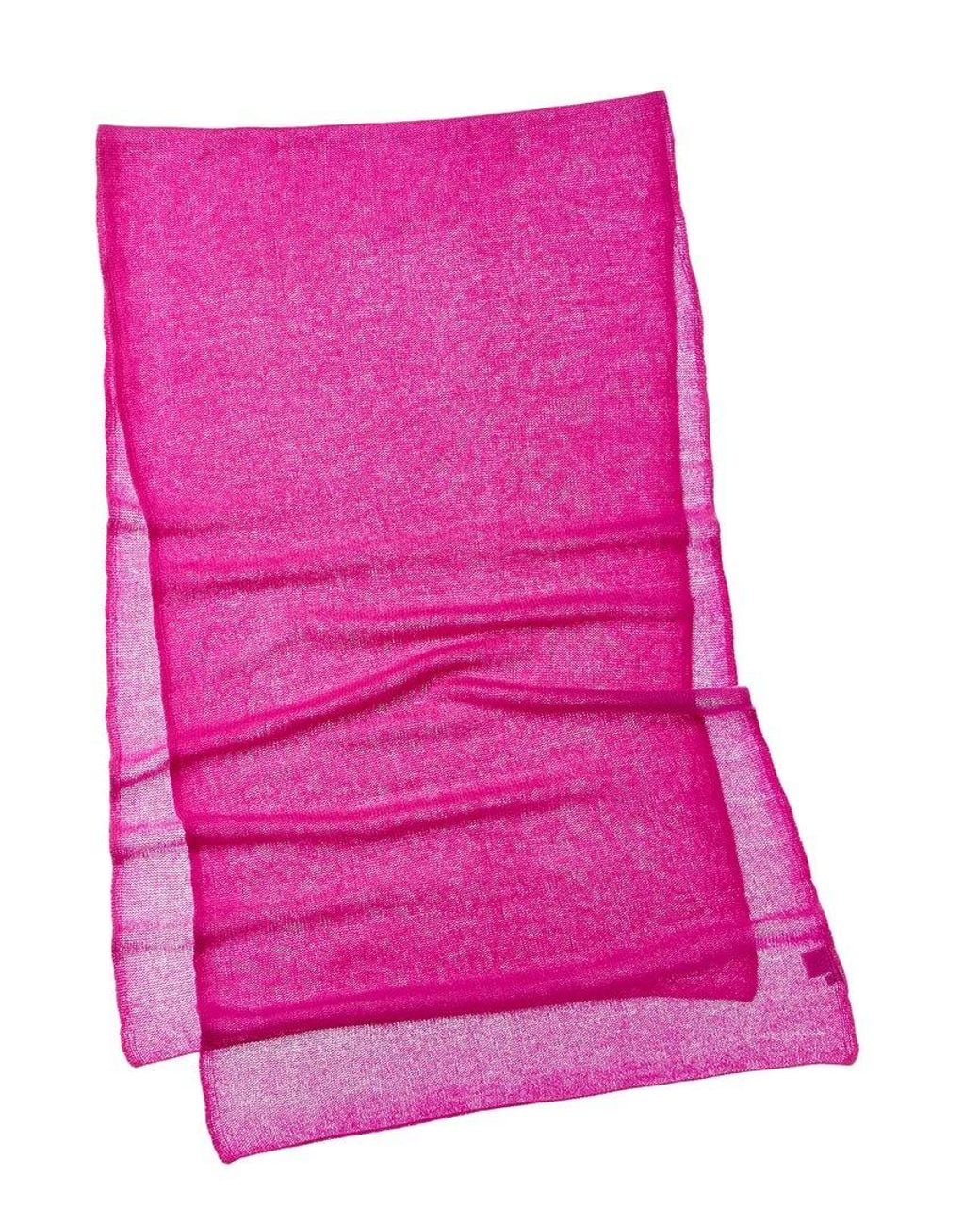 Portolano Pink Lightweight Cashmere Scarf