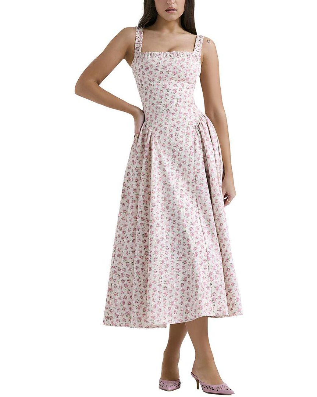CAMILA BLANCO Pink Midi Dress