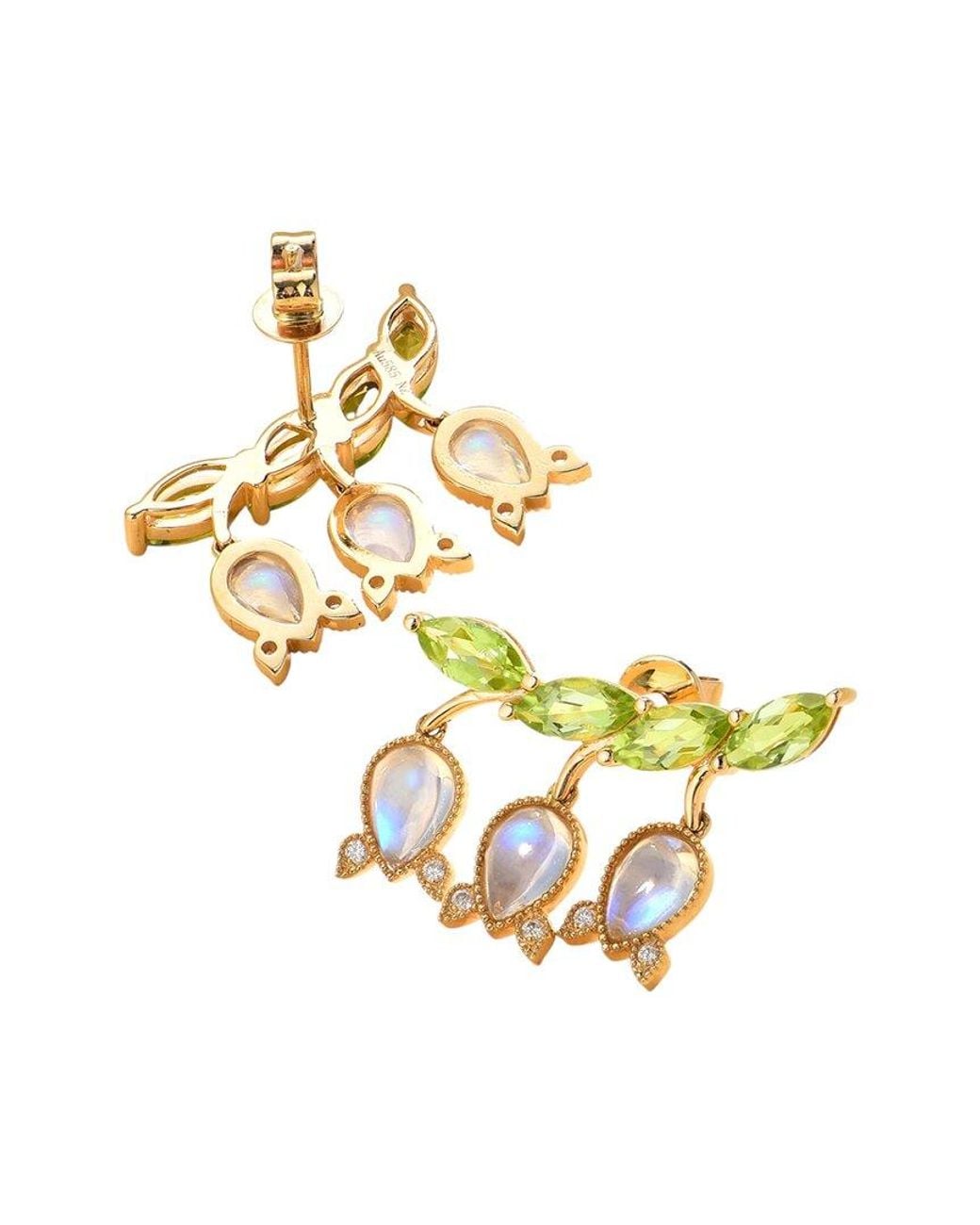 Nina Zhou Jewelry Metallic 14k 3.26 Ct. Tw. Gemstone Stud Earrings