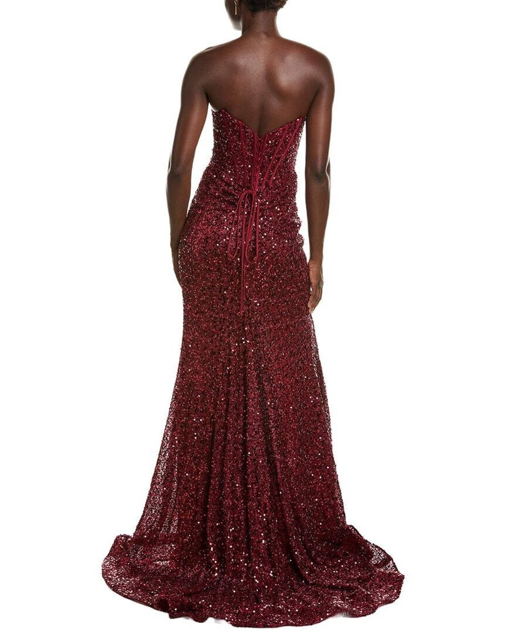 Issue New York Red Embellished Gown