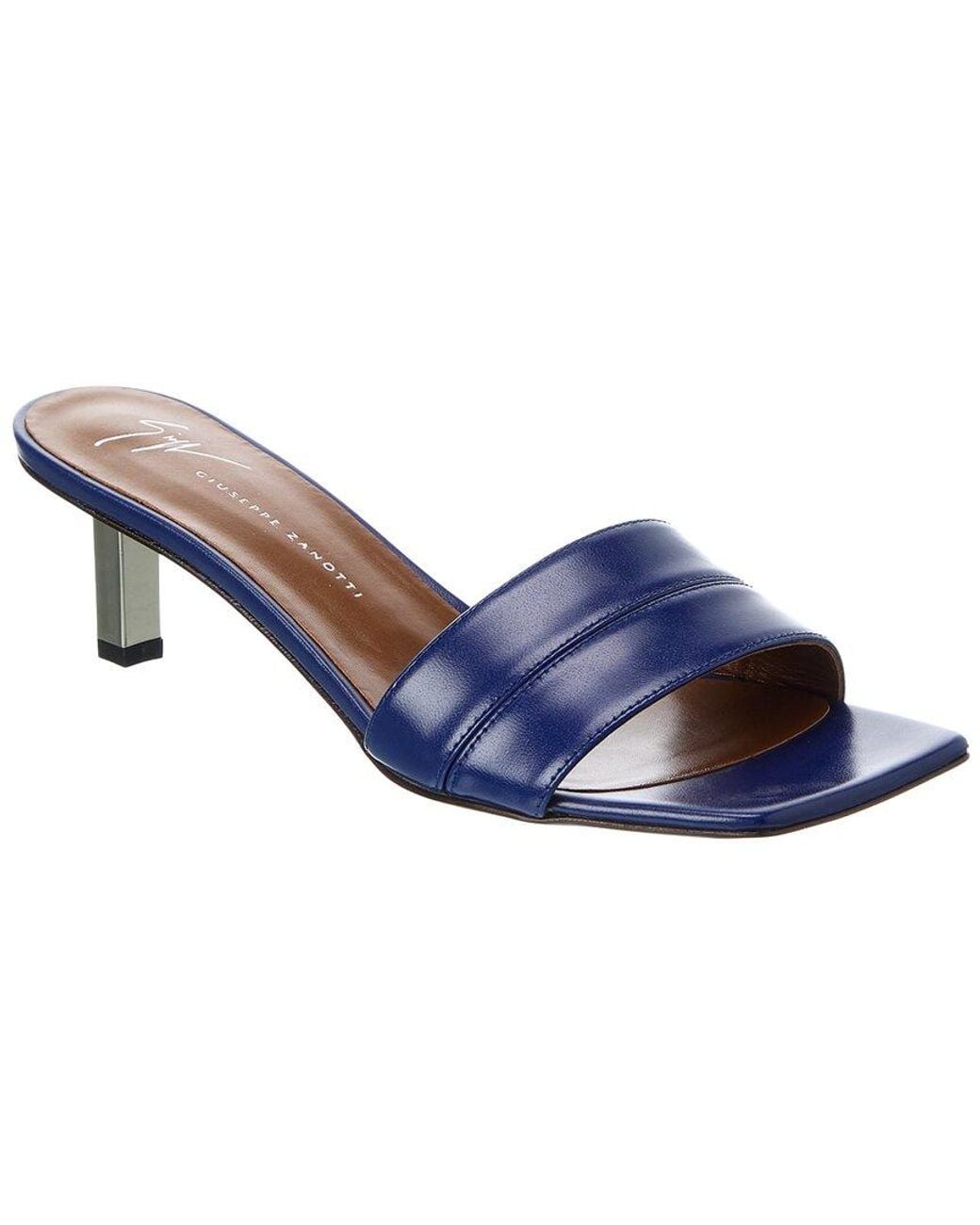 Giuseppe Zanotti Blue Berenys Leather Sandal