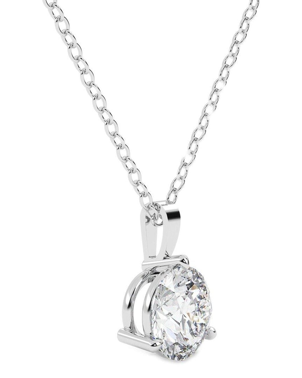 Lab Grown Diamonds Metallic 14k 1.00 Ct. Tw. Lab-grown Diamond Necklace
