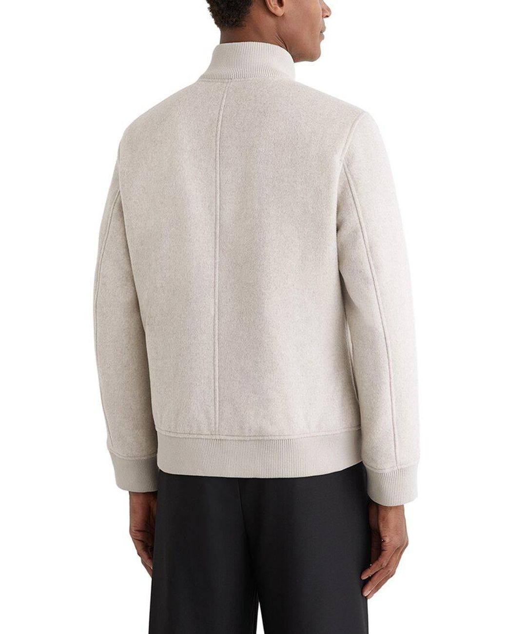 Reiss Natural Hadley Short Wool-Blend Bomber Jacket for men