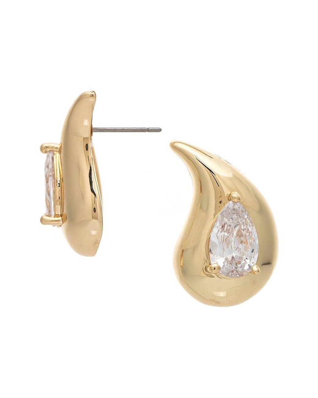 Rivka Friedman Metallic 18K Plated Cz Earrings