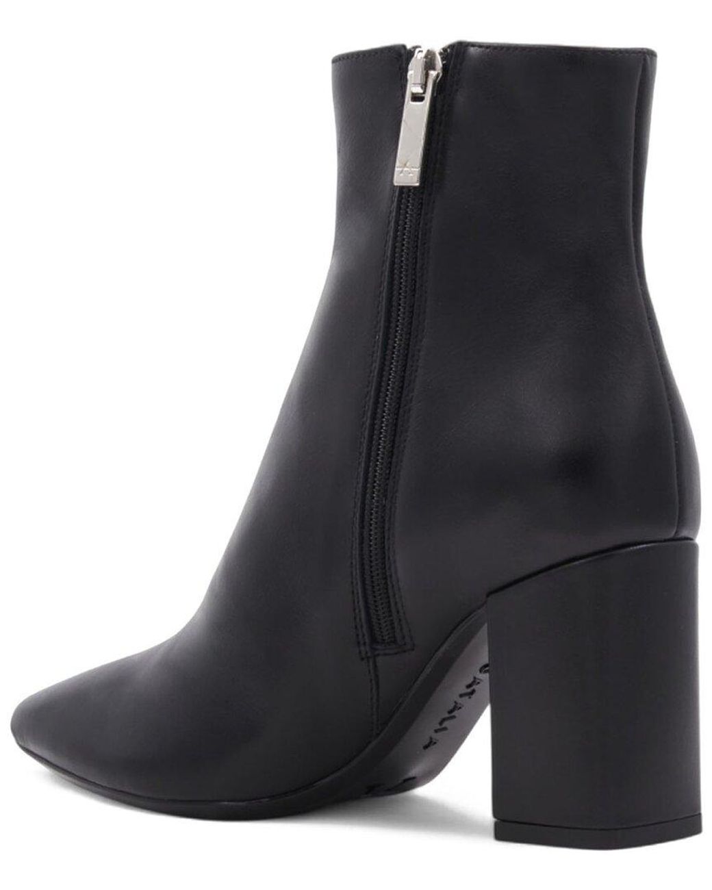Aquatalia Black Pierra Weatherproof Leather Bootie