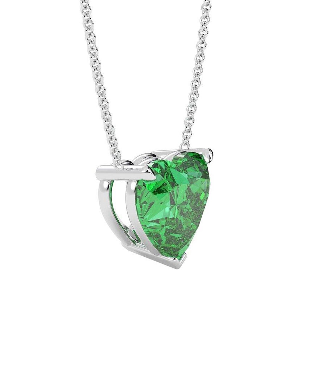 VOWE Green 14K 13.00 Ct. Tw. Lab-Grown Diamond & Lab-Grown Emerald Necklace