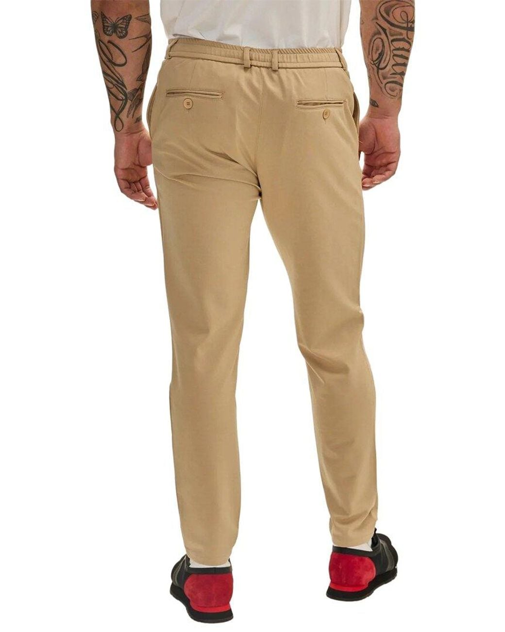 Ron Tomson Natural Fitted Casual Everyday Pant for men