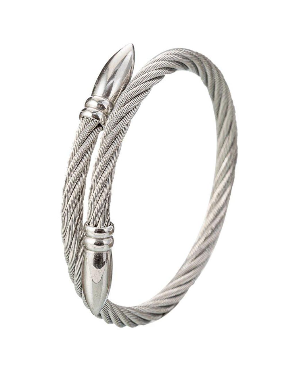 Eye Candy LA Metallic The Bold Collection Titanium Spike Wire Bracelet for men