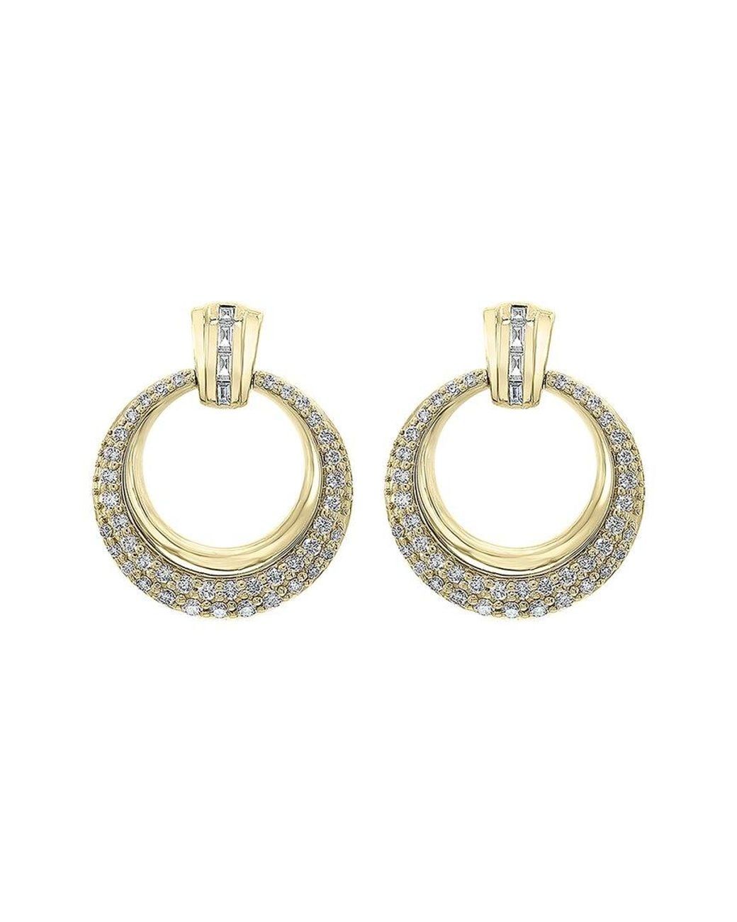 Effy Fine Jewelry Metallic 14K 1.20 Ct. Tw. Diamond Earrings