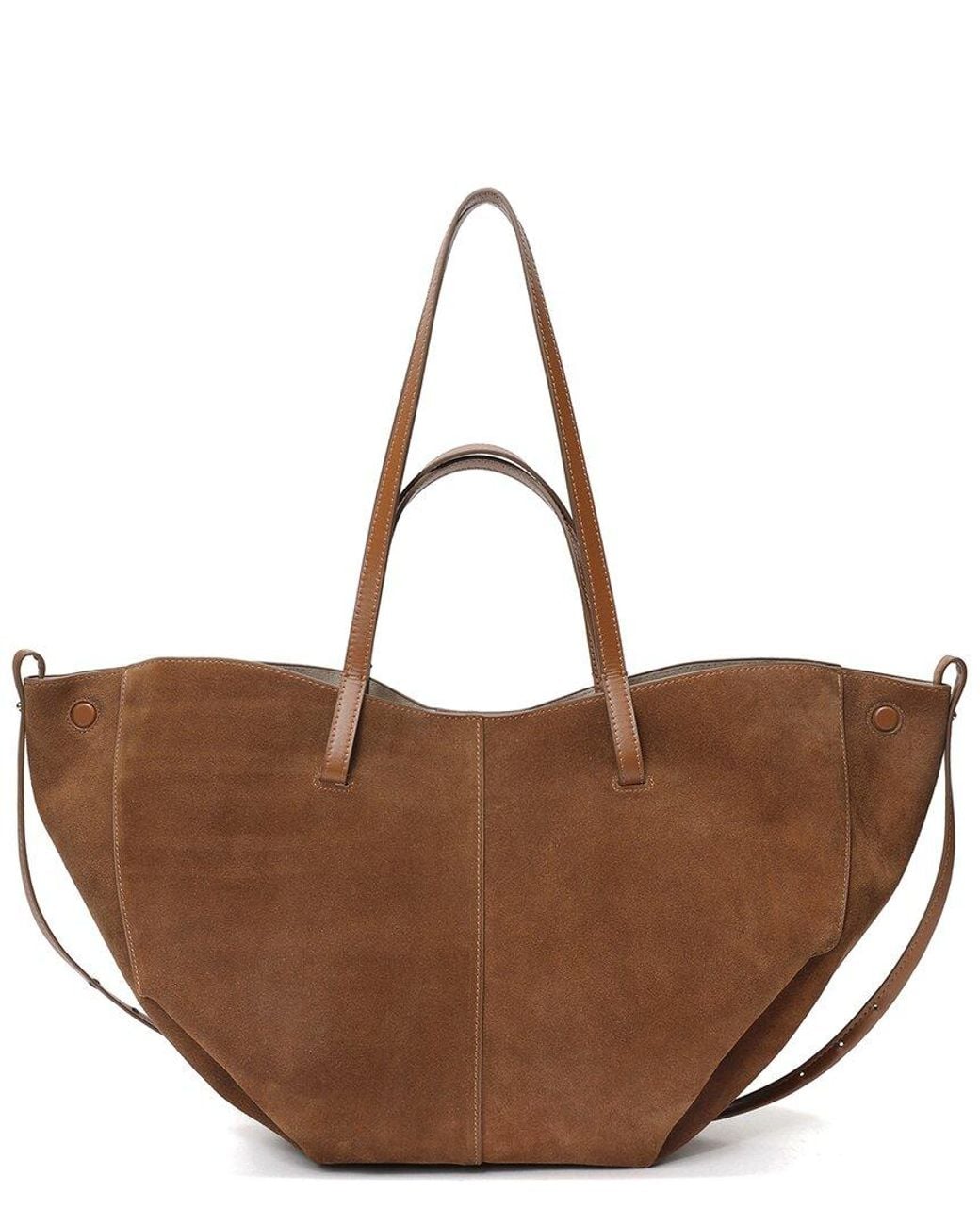 Tiffany & Fred Paris Brown Lambskin Suede Tote