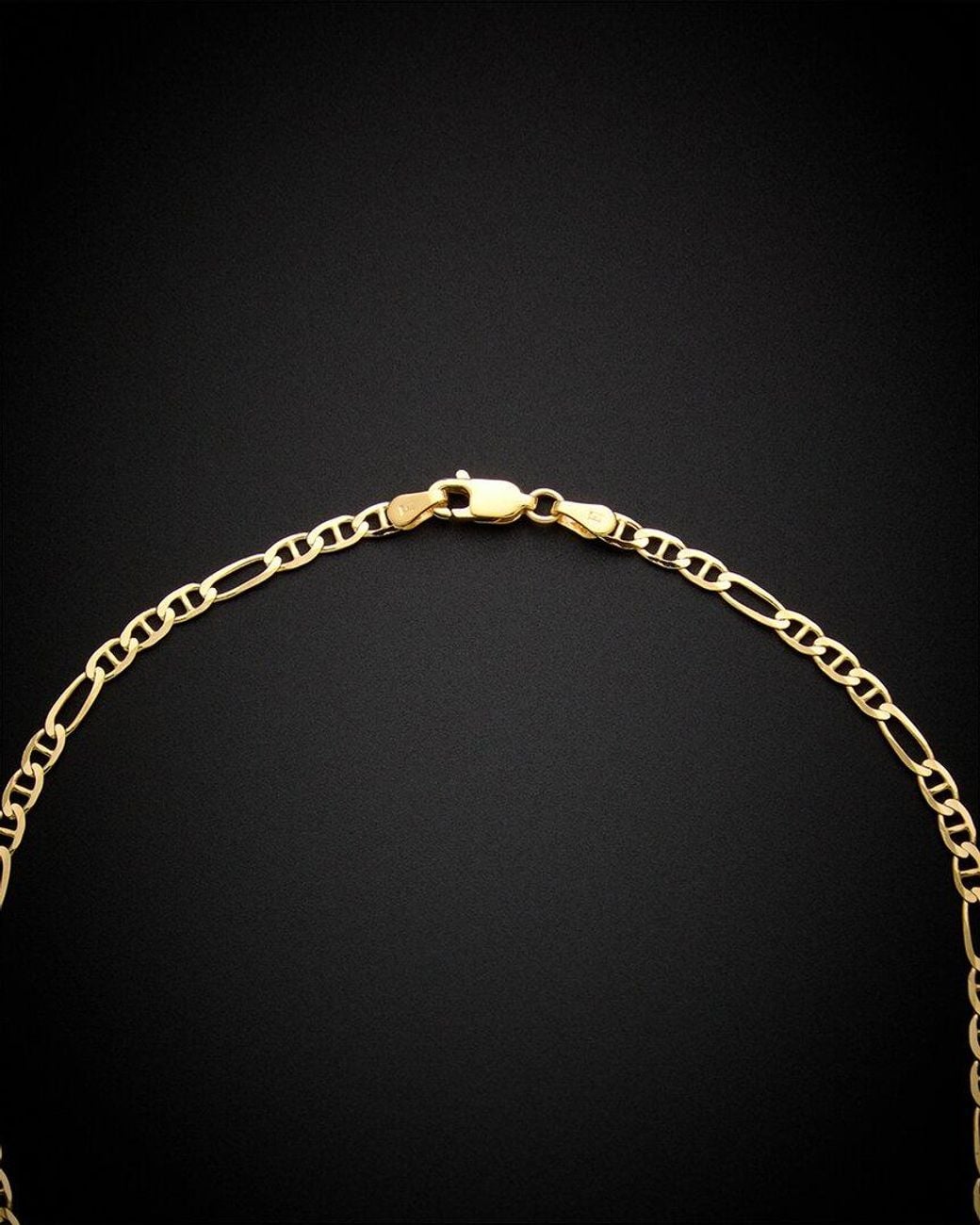 Italian Gold Black 14k Ficonucci Link Necklace