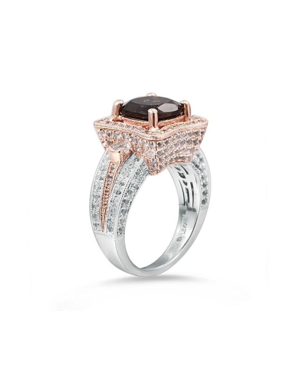Suzy Levian White Two-Tone 4.48 Ct. Tw. Gemstone Statement Ring