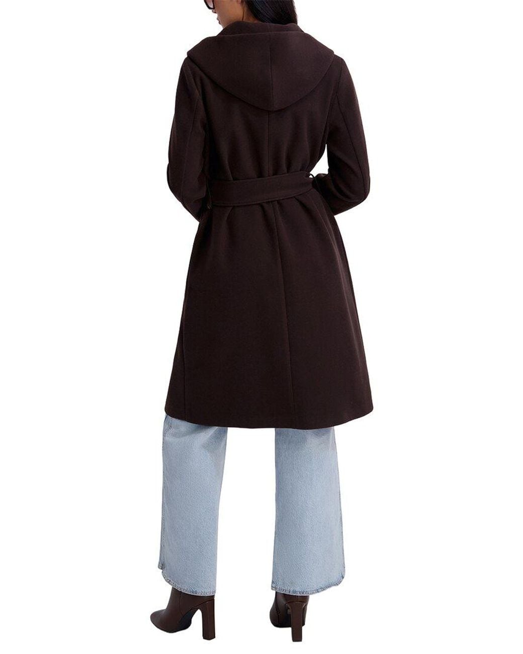 Kensie Black Faux Wool Coat
