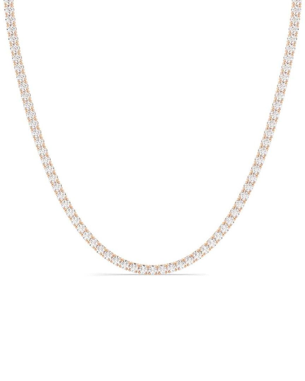 Lab Grown Diamonds White 14K 5.00 Ct. Tw. Lab-Grown Diamond Tennis Necklace