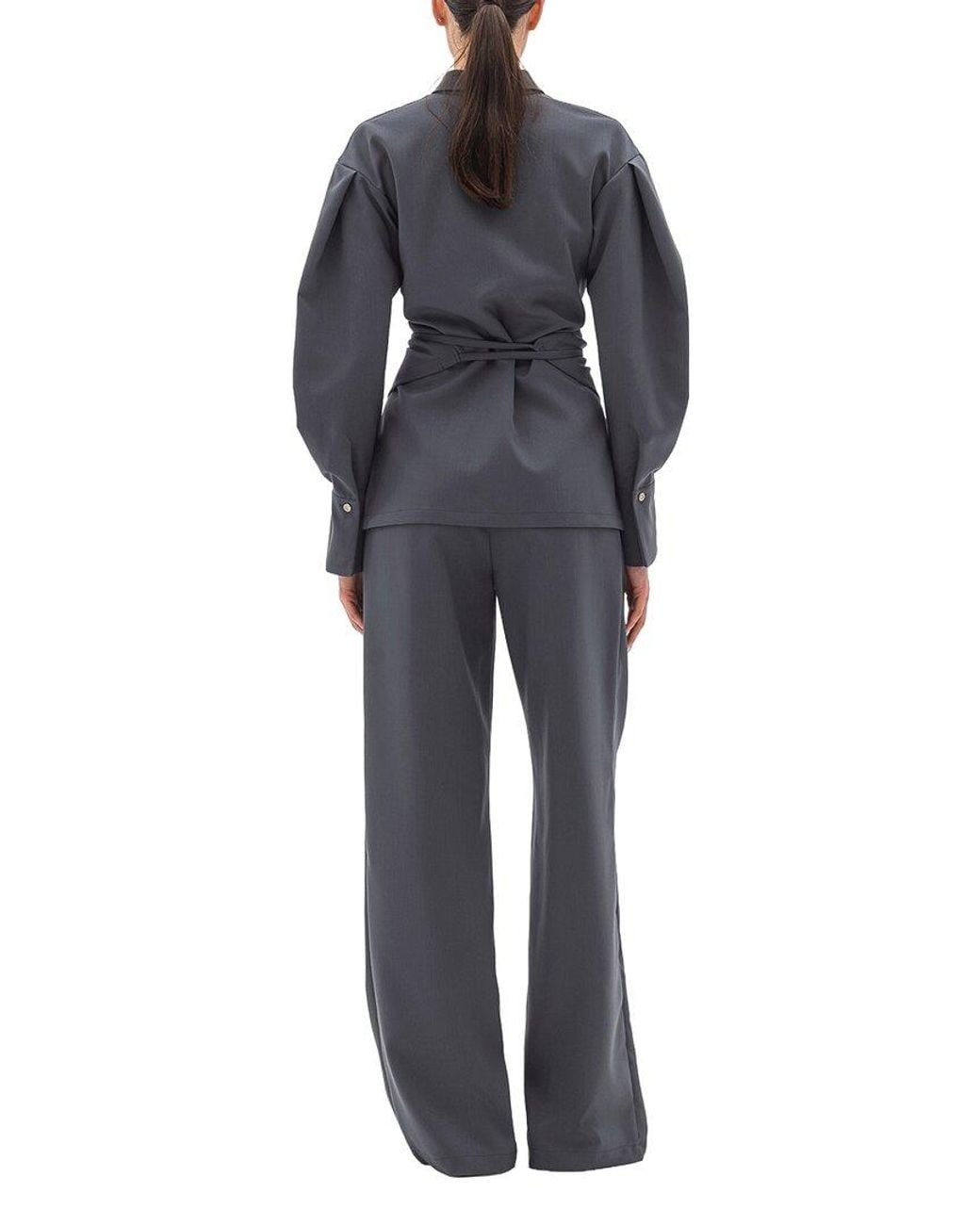 BGL Blue 2Pc Blouse & Pant Set