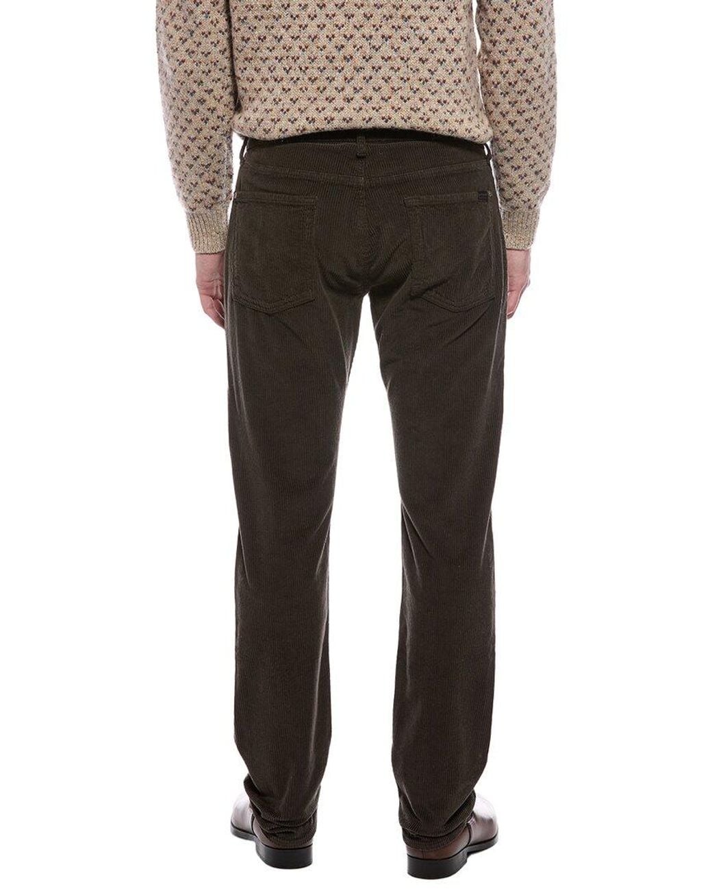 7 For All Mankind Black Corduroy Dark The Straight Jean for men