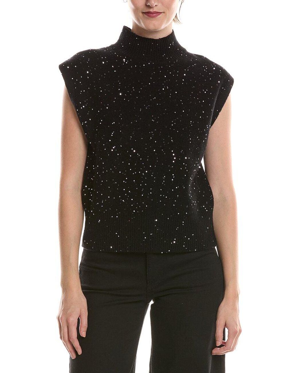 Michael Stars Black Raina Mock Neck Sweater