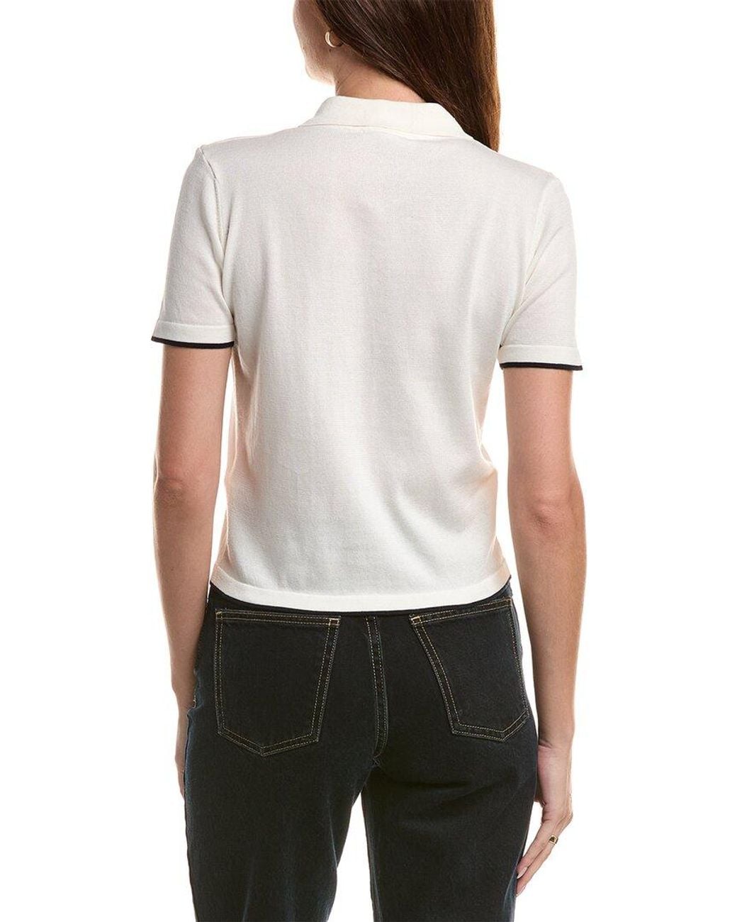 FRAME White Frame The Sport Polo Sweater