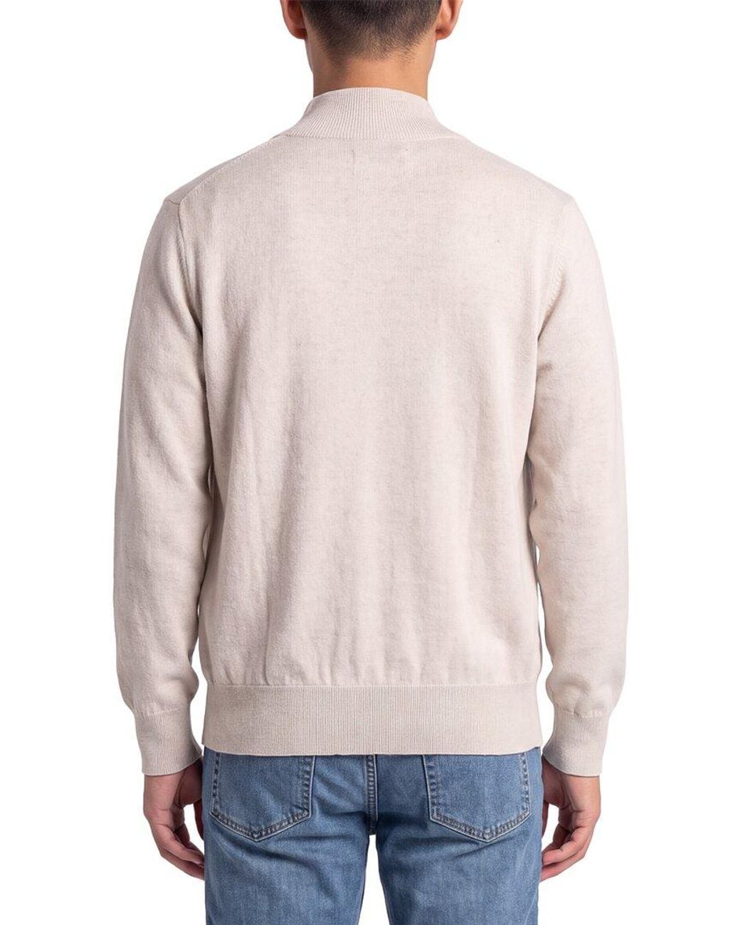 N.Peal Cashmere Natural Button Up 100% Cashmere Sweater for men