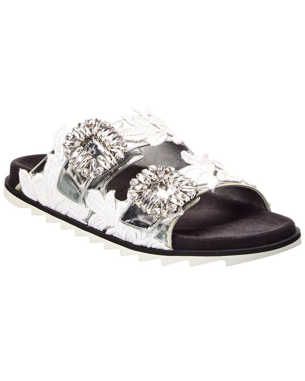 Roger Vivier Metallic Leather Slide