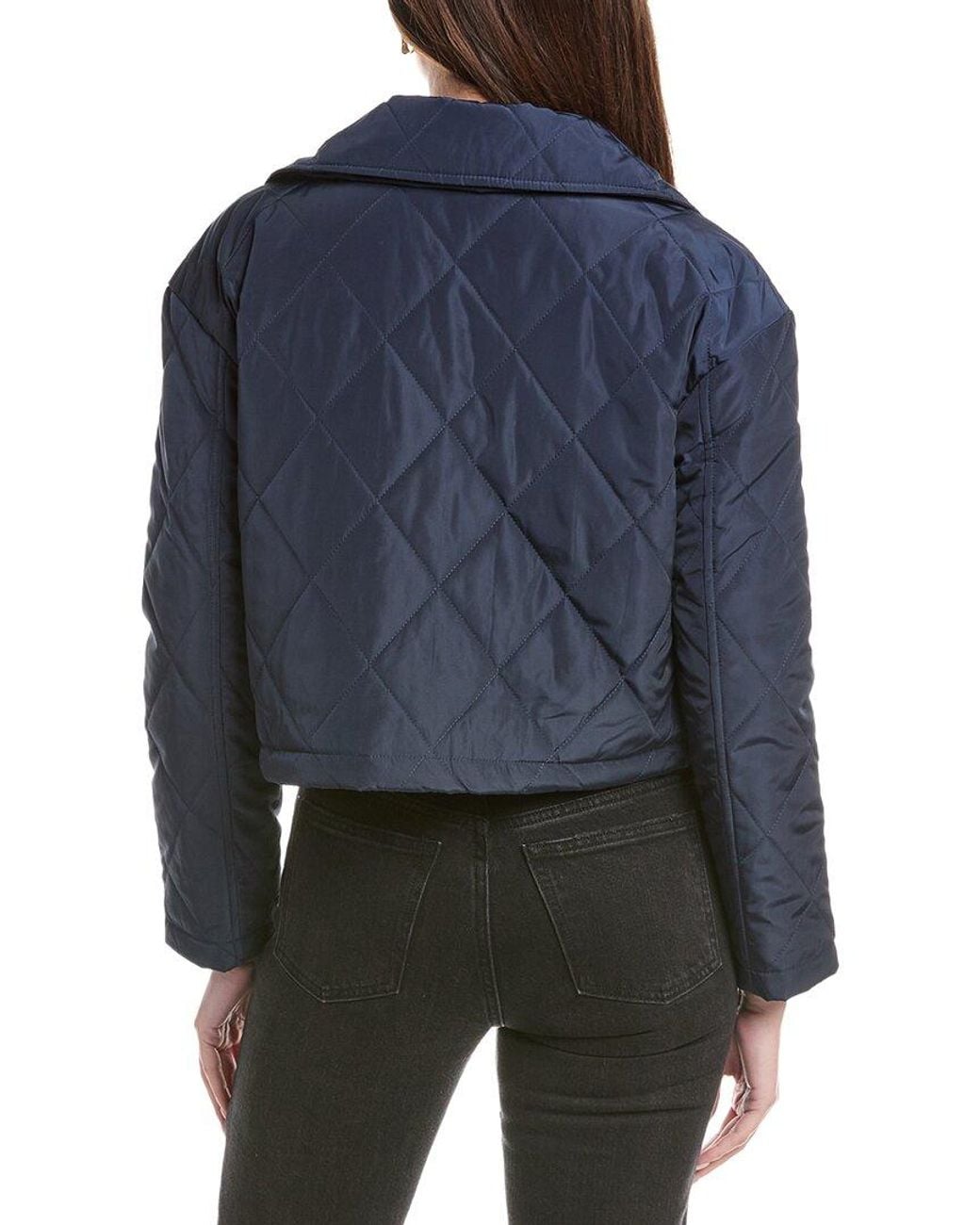 Michael Kors Blue Short Quilt Jacket