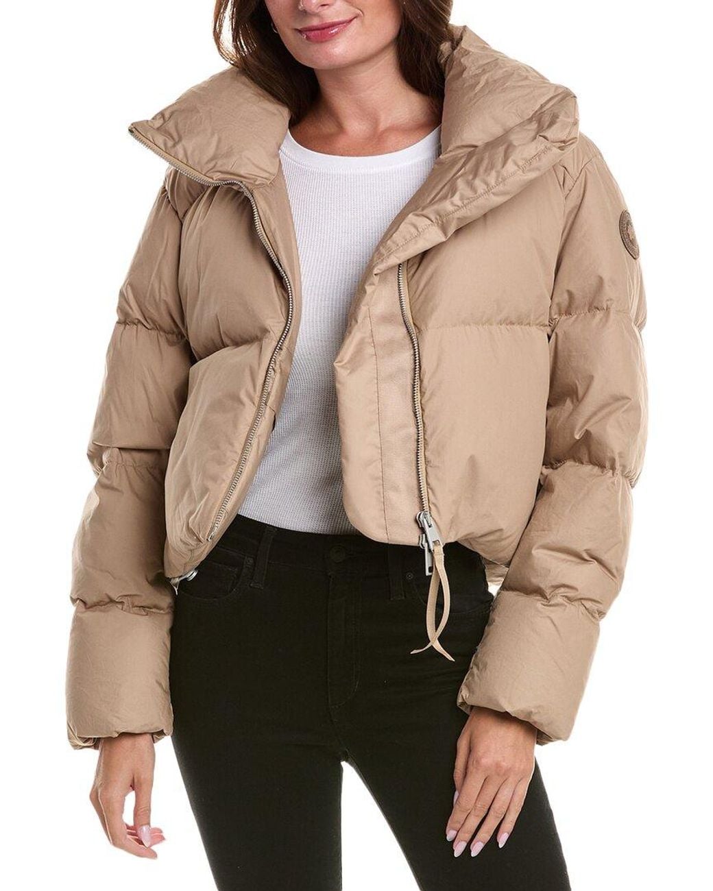 Canada Goose Natural Garnet Quilted Down Jacket