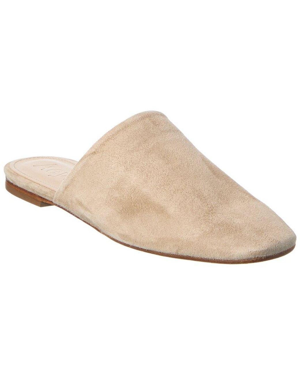 Aeyde White Rega Suede Mule