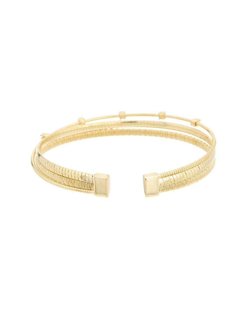 Meshmerise Metallic 18k Over Silver Mesh Bangle Bracelet