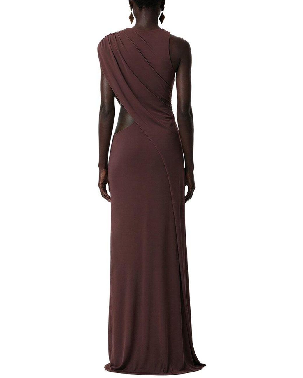 Alma King Purple Solid Maxi Dress