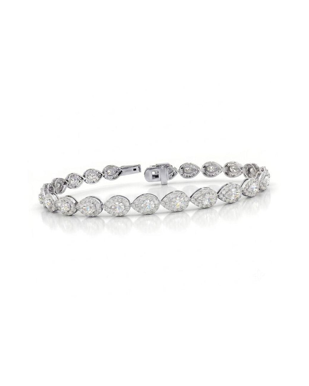 Lab Grown Diamonds White 14K 6.11 Ct. Tw. Lab-Grown Diamond Tennis Bracelet