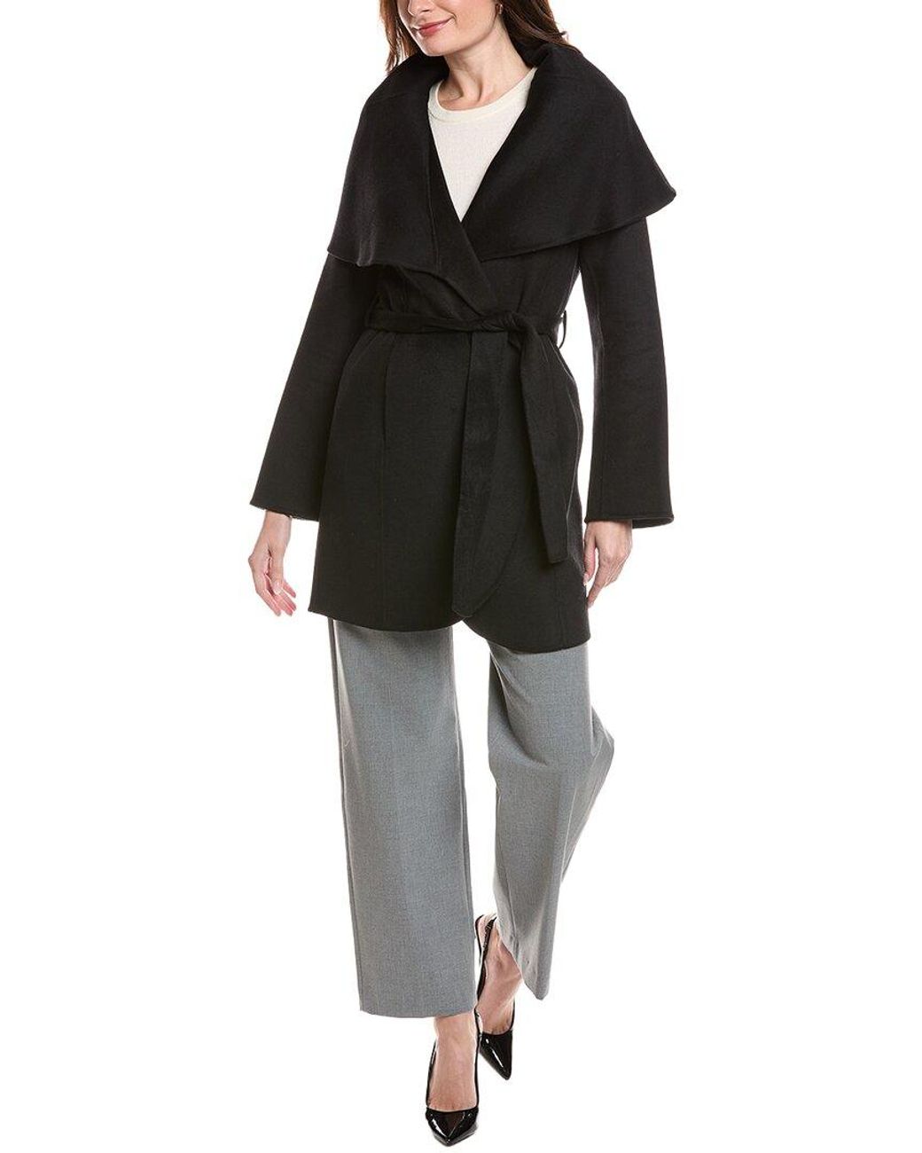 Tahari Women's Wool Blend Double-Face Maxi Trench Coat – Timeless
