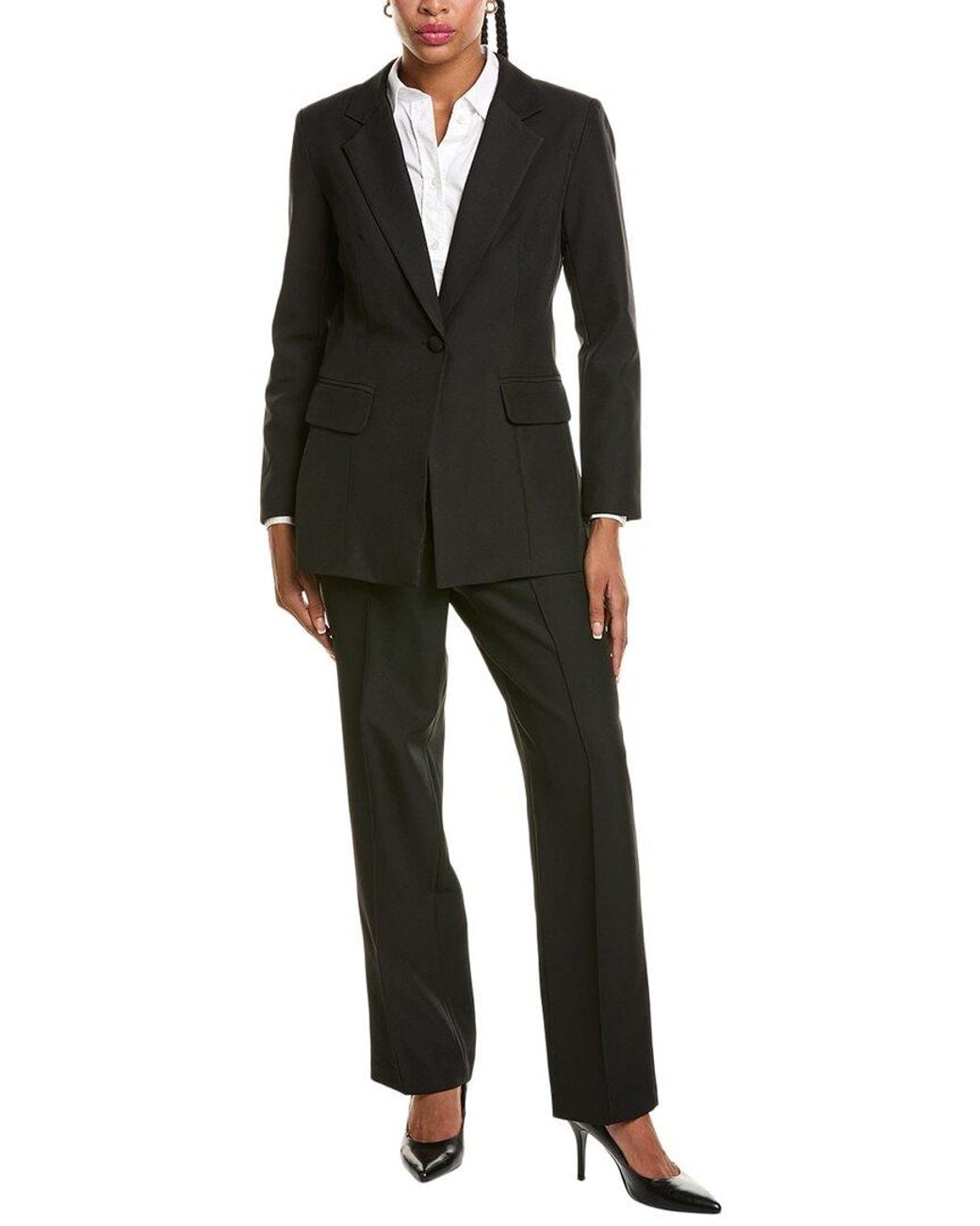 Pascale La Mode Black 2Pc Single Button Blazer & Pant Set
