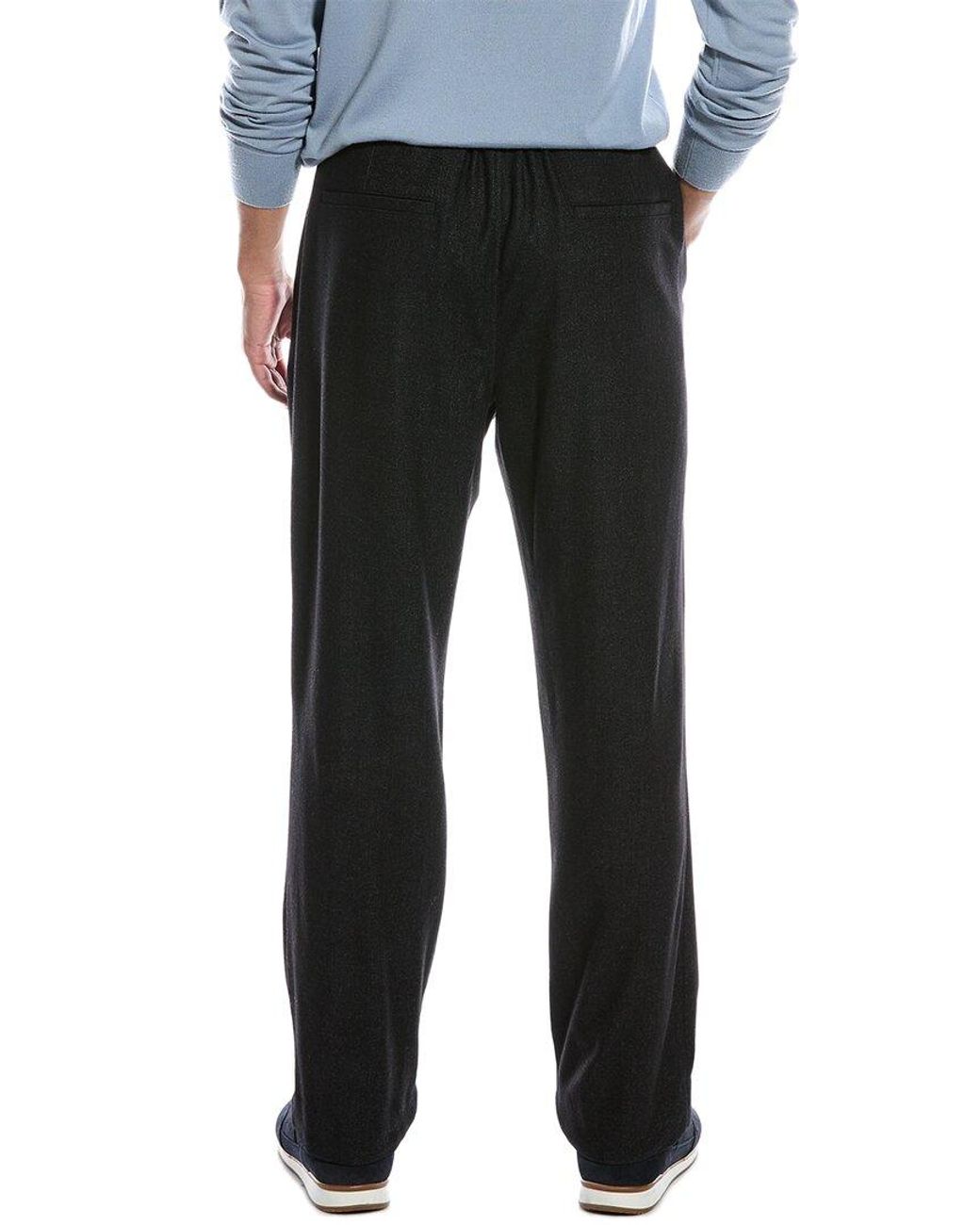 Vince Black Wool-blend Flannel Trouser for men