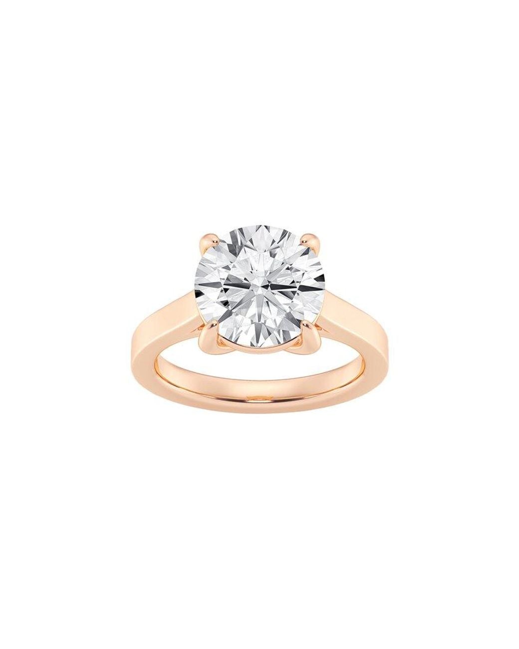 Lab Grown Diamonds White 14K 4.00 Ct. Tw. Lab-Grown Diamond Solitaire Engagement Ring