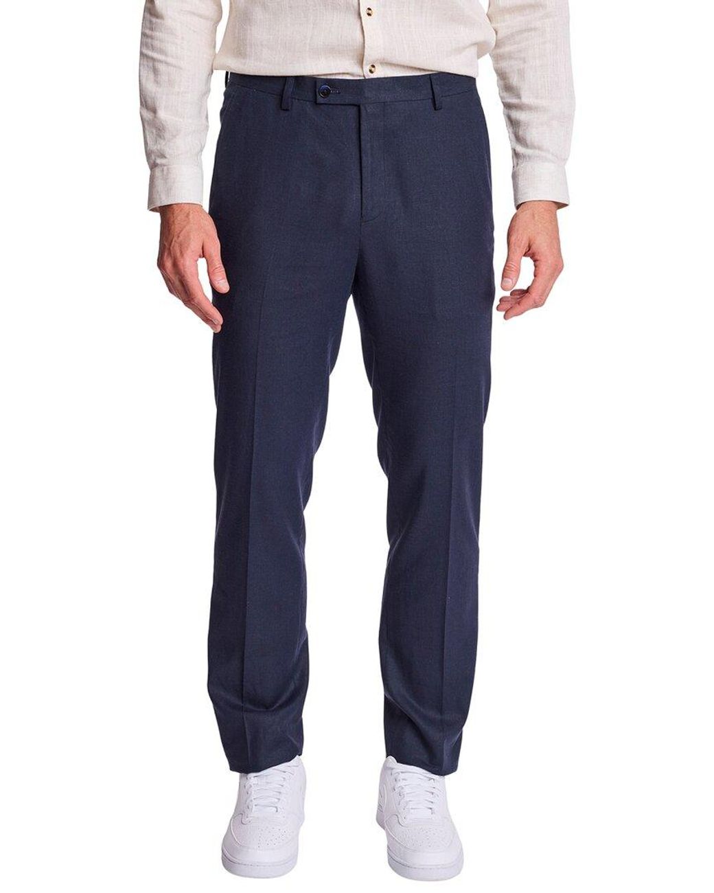 Paisley & Gray Blue Downing Linen-Blend Pant for men