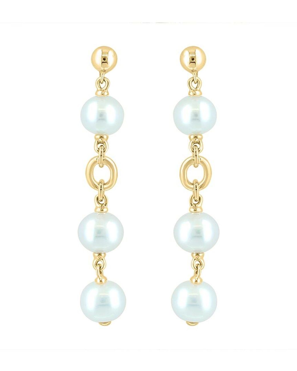 Effy Fine Jewelry White 14K 4.5Mm Pearl Earrings