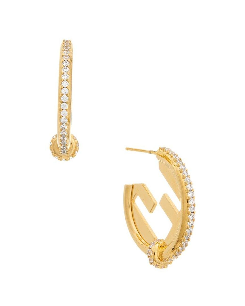 Fendi Metallic Everround Earrings