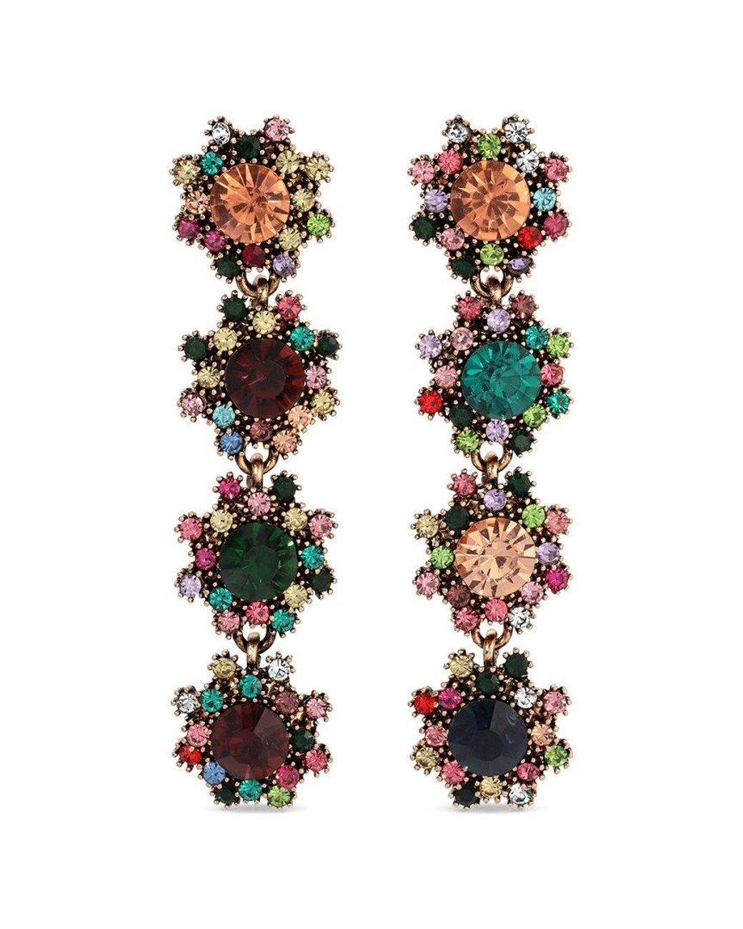 Eye Candy LA White Glass Crystal Statement Necklace + Earring