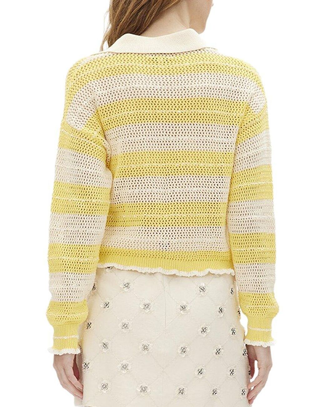 Tanya Taylor Yellow Quinn Sweater