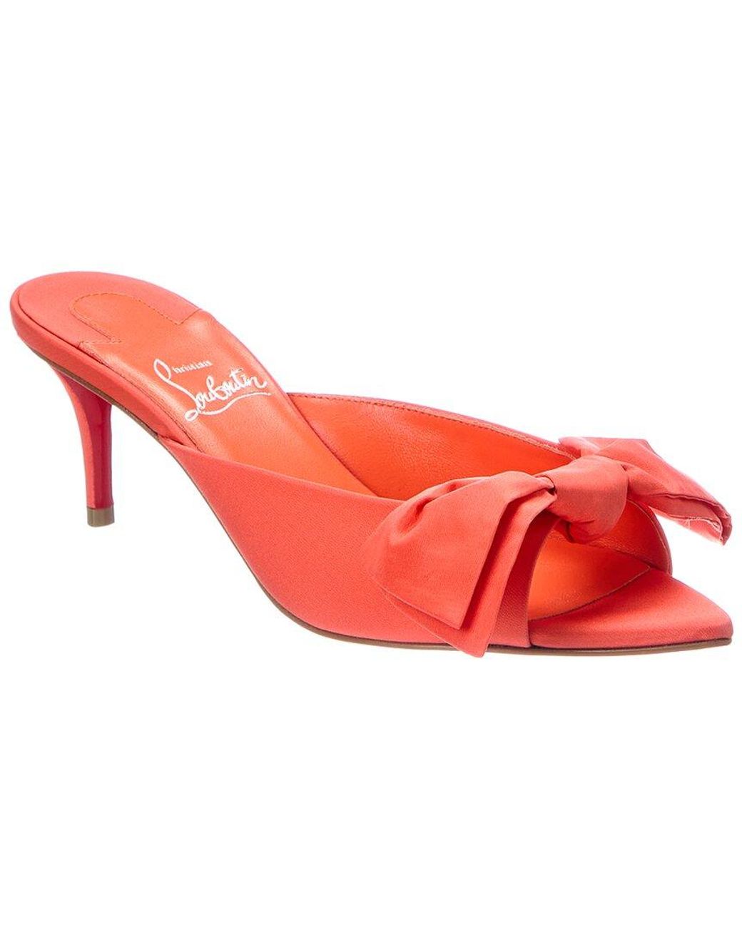 Christian Louboutin Red Mulazee 60 Taffeta Sandal