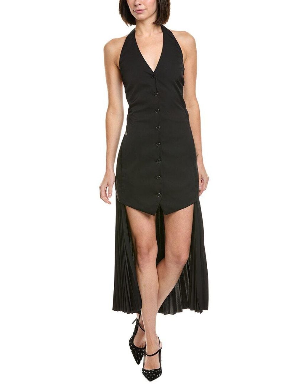 Helmut Lang Black Halter Vest Dress