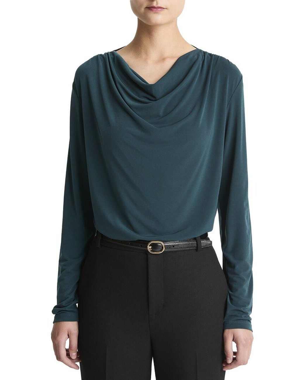Vince Blue Cowl Neck Top