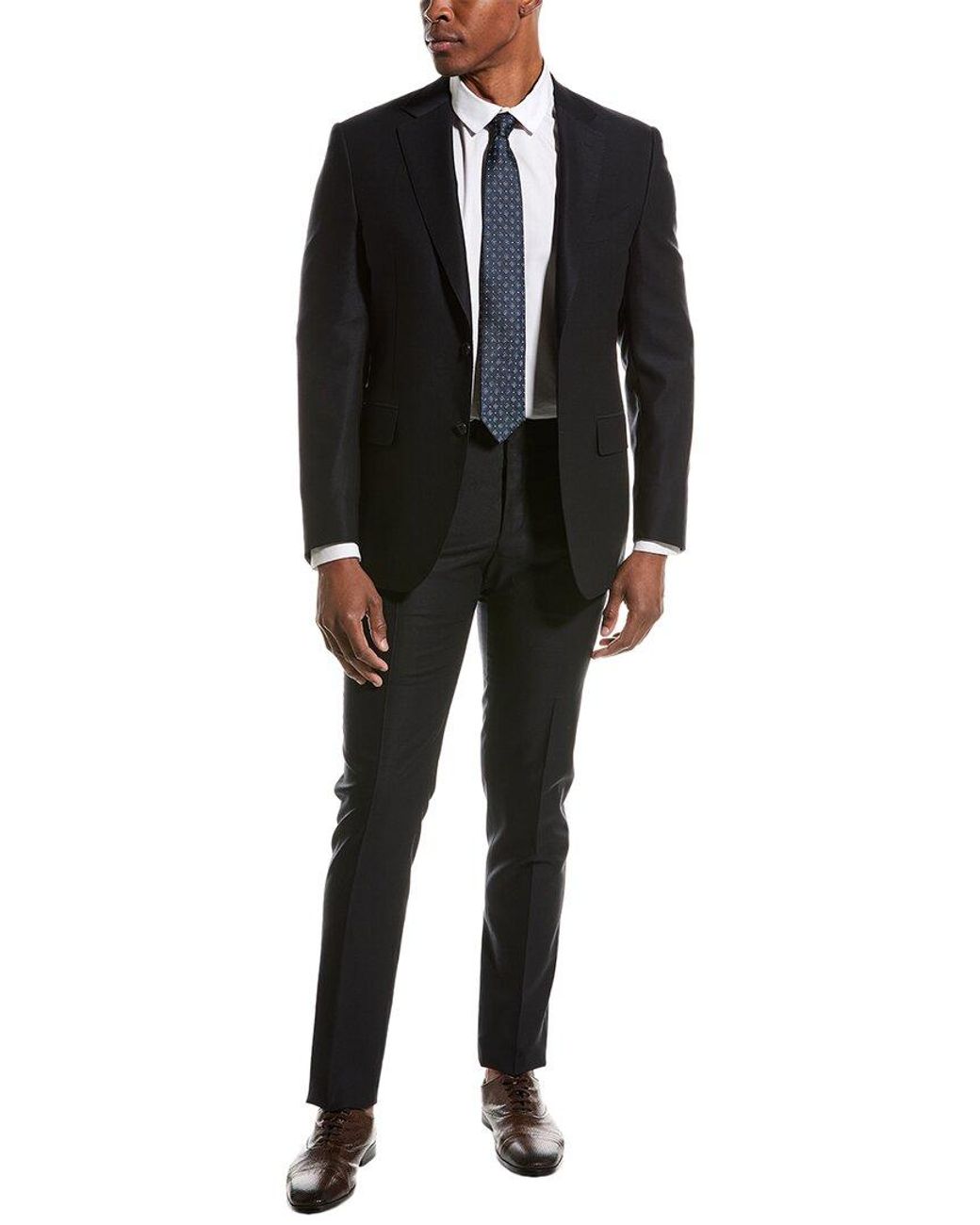 Canali Black 2Pc Wool Suit for men