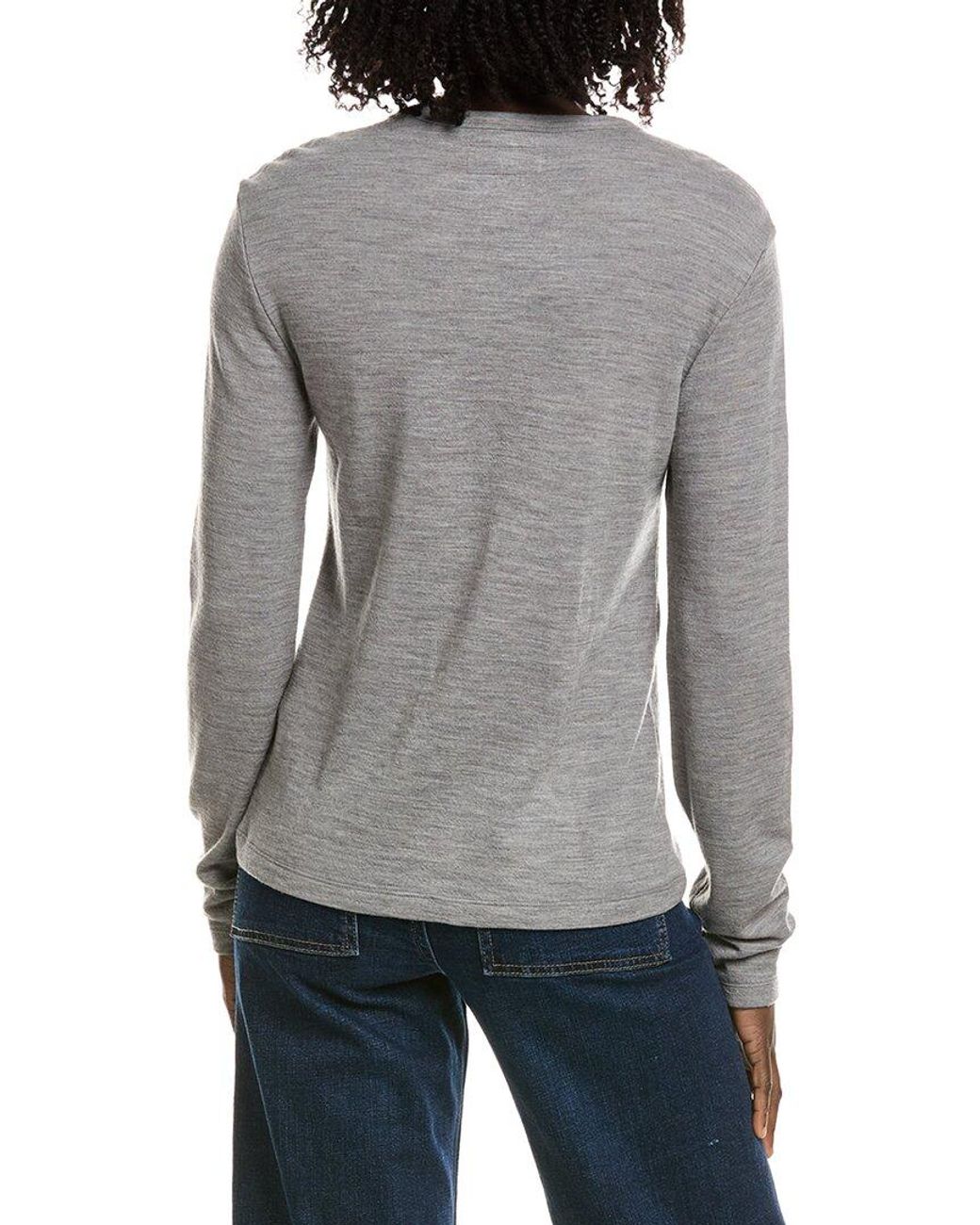 Officine Generale Gray Officine Generale Rima Wool-Blend Top