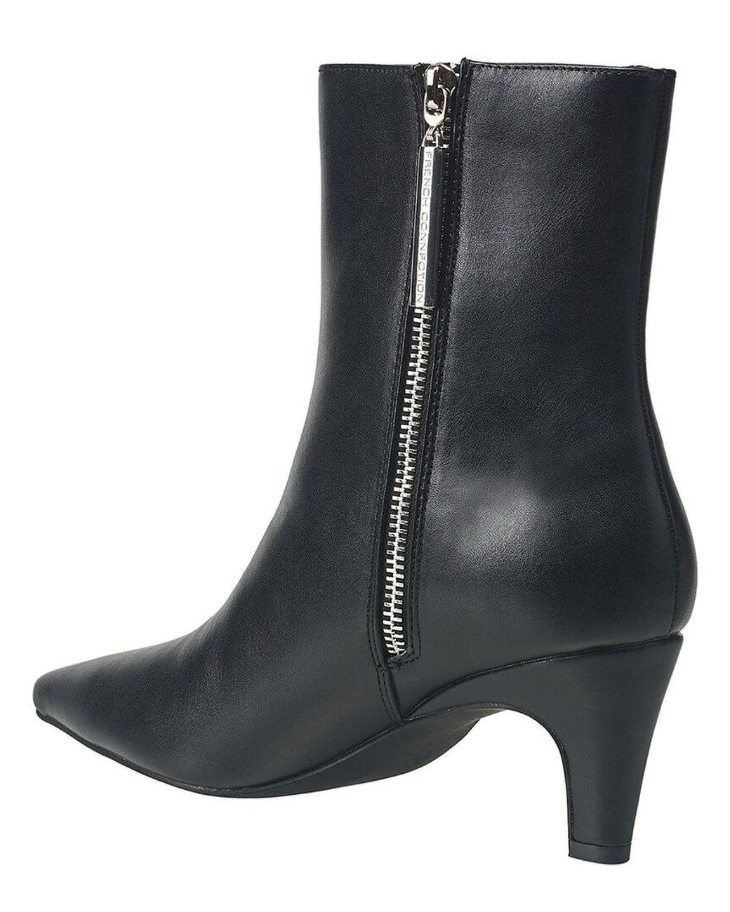 French Connection Black Alex Kitten Heel Bootie