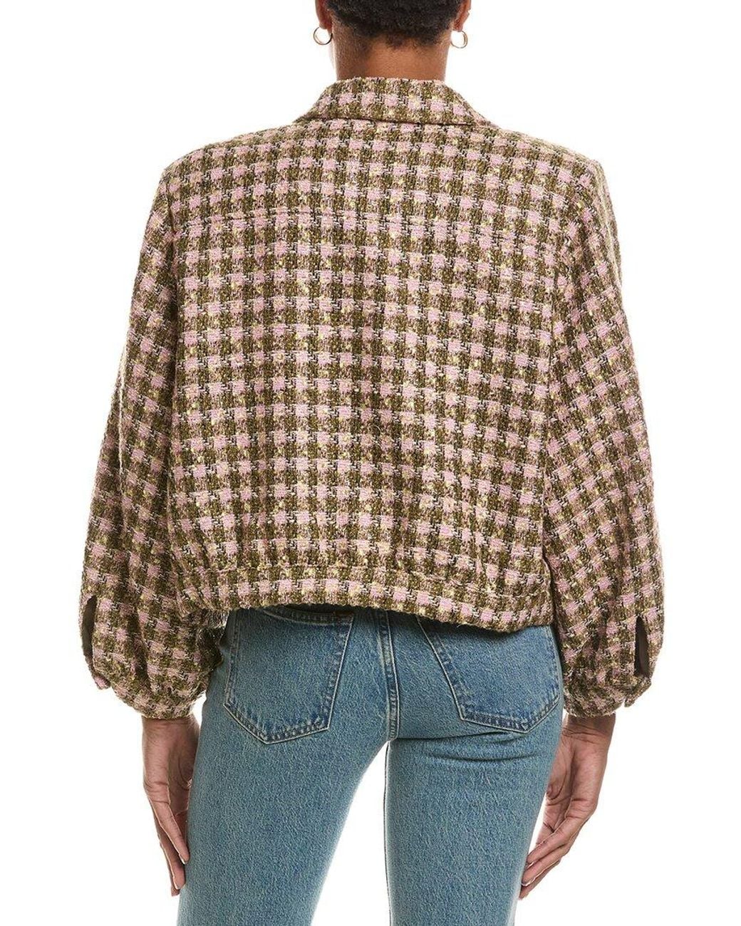 L'Agence Multicolor Bridges Crop Jacket