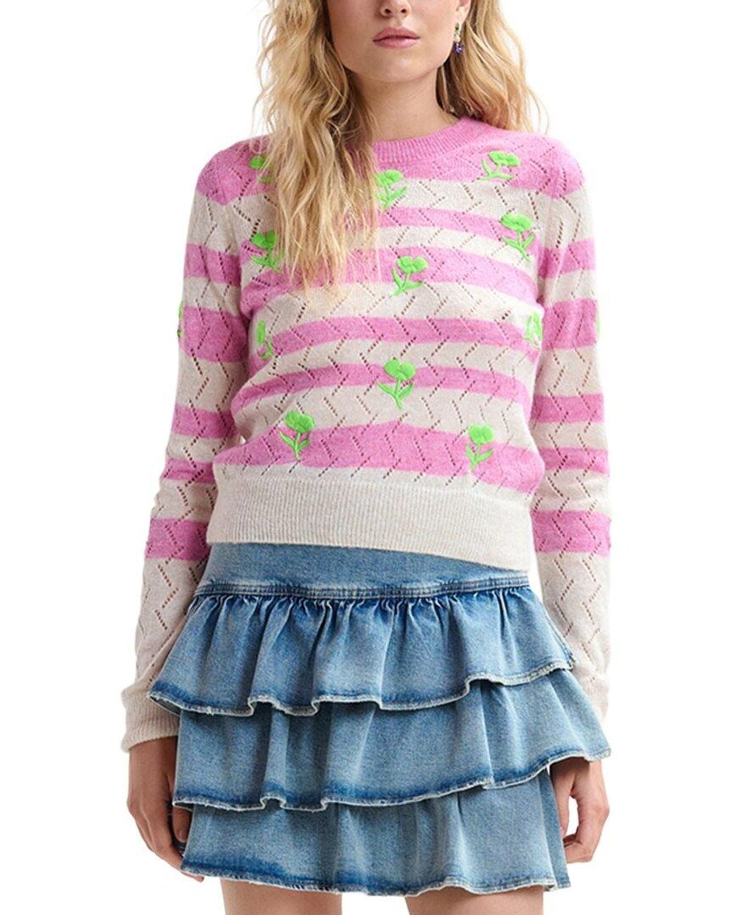 Essentiel Antwerp Red Jivine Wool-Blend Cardigan