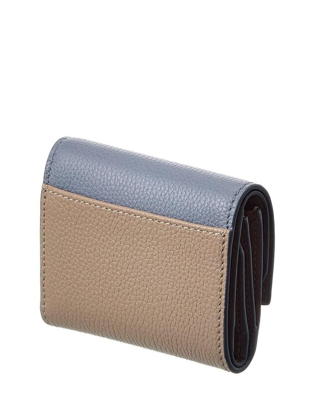 Gucci Blue Gg Marmont Leather Card Holder