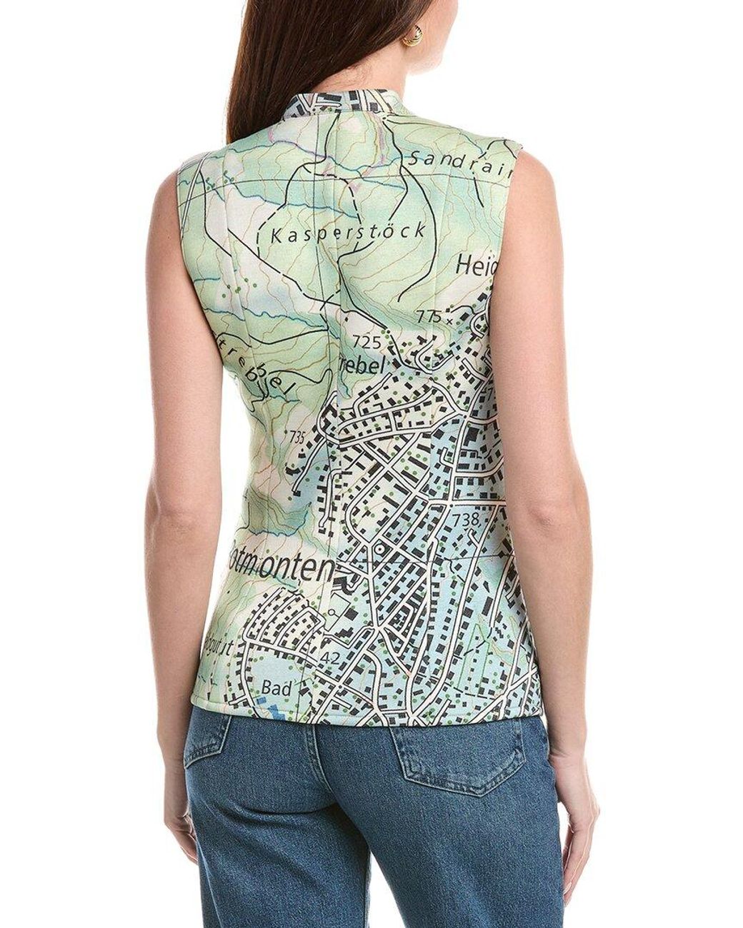 Akris Blue Printed Vest